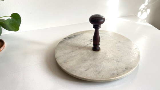 Image 1 of Vintage marmeren kaasplank