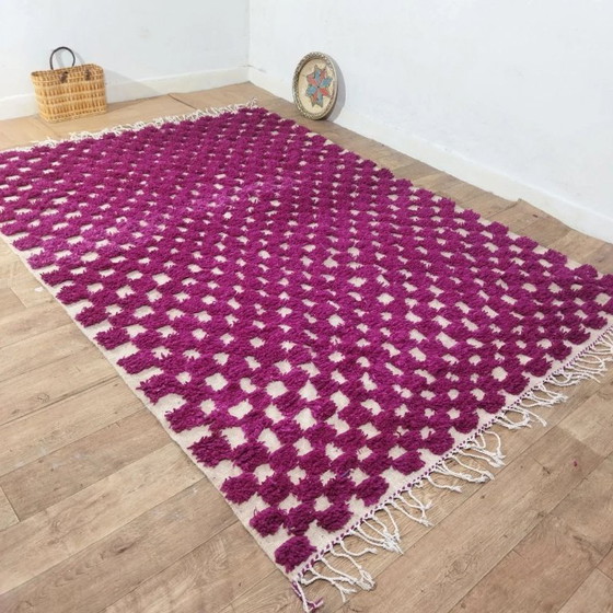 Image 1 of Berberteppich Rosa Moderner Stil – Handgewebte Wolle (276×200 cm)