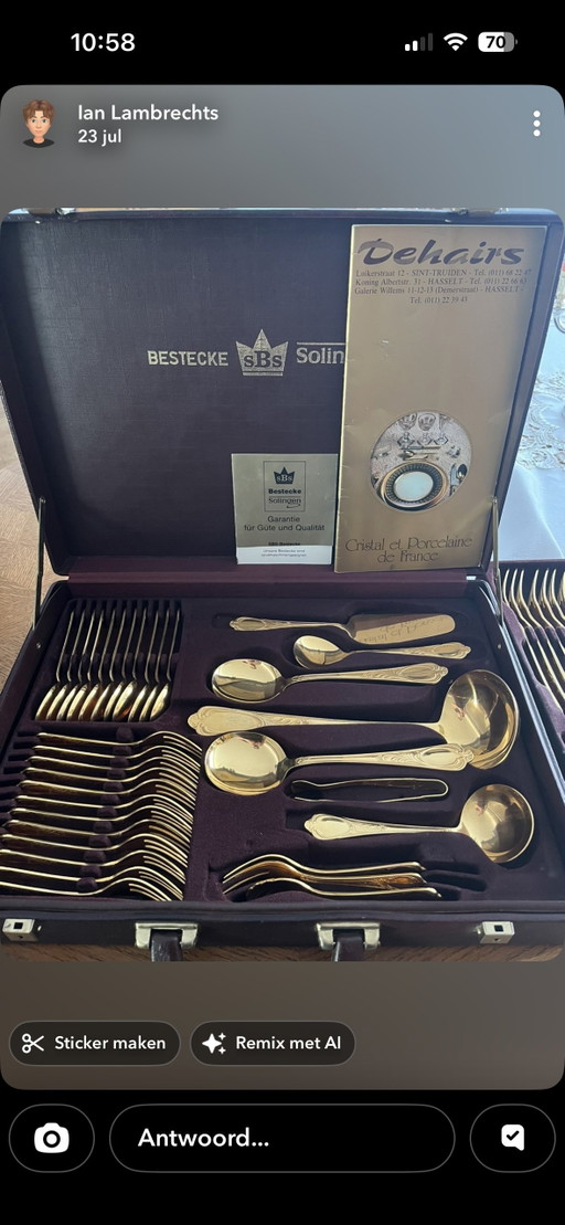 Gilded Cutlery – besteksets, Gold, Metal (photo 2 of 5)