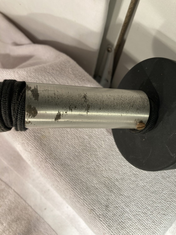 Image 1 of Suspension vintage 70’S en métal brossé attribué à Jean Gandelin 