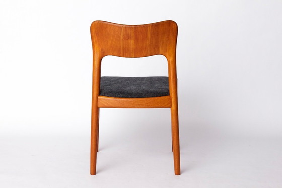 Image 1 of Set of 4 Niels Koefoed Ole Chairs | 1970s Denmark | Vintage Danish Teak Dining Chairs | Reupholstered