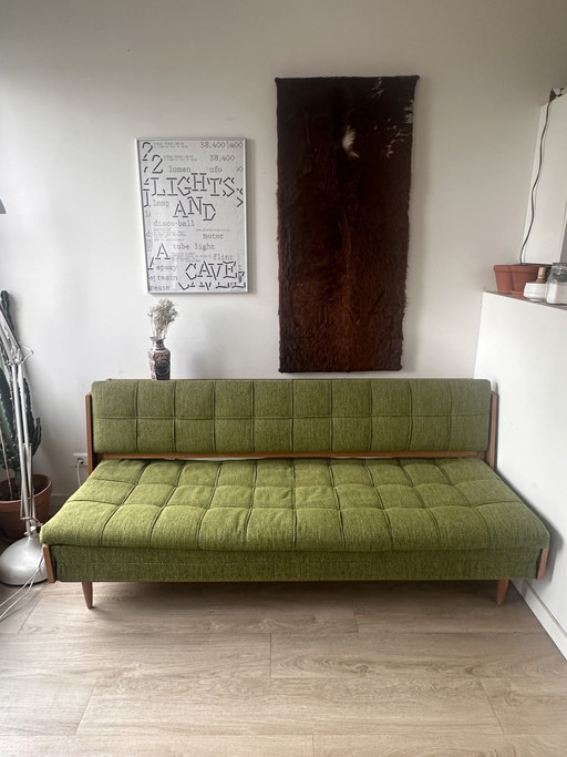 Vintage hardwood 40s German Sofa