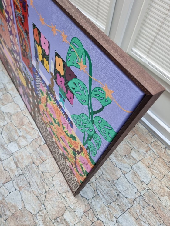 Image 1 of Frances Eckhardt - Oeuvre d'art détaillée peinte à la main 100x150 cm