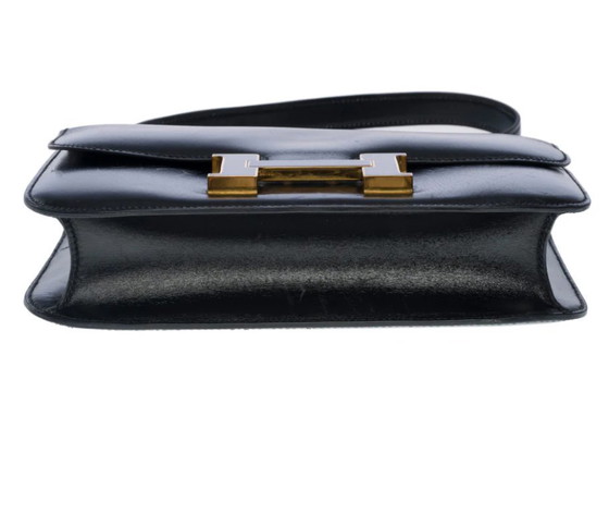 Image 1 of Borsa HERMES Constance en Cuir Noir - 101146