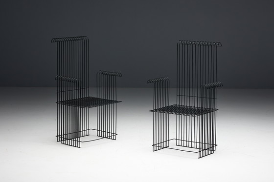 Image 1 of Modernistisches Gartenset aus Metalldraht, Frankreich, 1970er Jahre