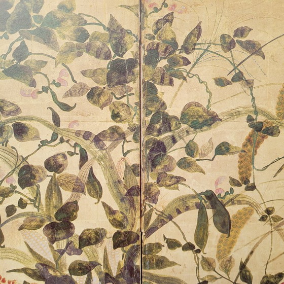 Image 1 of Afdruk op papier, fragment van “Zomer- en herfstbloemen”, Tawaraya Sōtatsu, Rimpa-school, jaren 90 - Japan