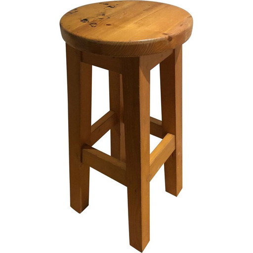 Tabouret vintage brutaliste 1970