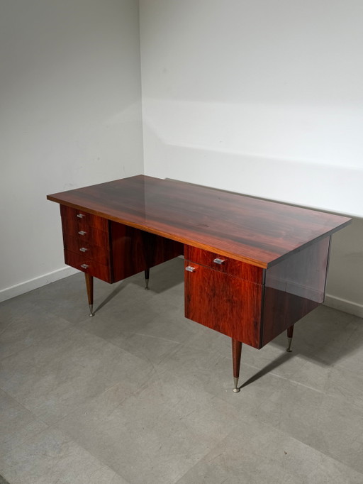 Escritorio de director antiguo de palisandro – bureau