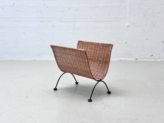 Revistero plegable de ratán, década de 1960. – Armarios de almacenamiento, Rattan (photo 4 of 11)