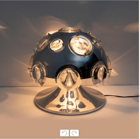 Image 1 of Oscar Torlasco for Stilkronen Italian Rare Big Table Lamp, 1970s