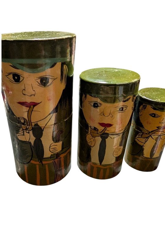 Image 1 of Set mit 3 Matrjoschkas der italienischen Marke Anri