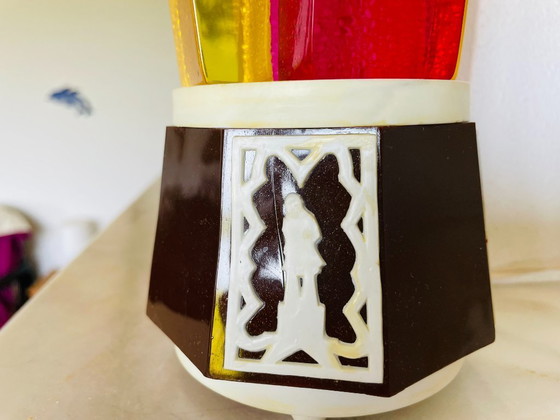 Image 1 of Soviet futurist design Flame accent table lamp, 1980