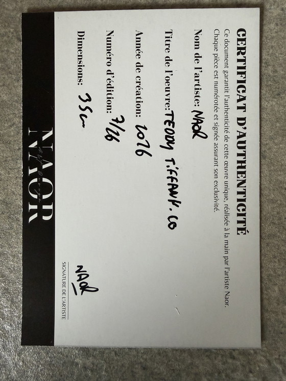 Image 1 of Naor (Naor26) – “Teddy Tiffany Blue” – Edizione limitata rara 07/26 + certificato di autenticità