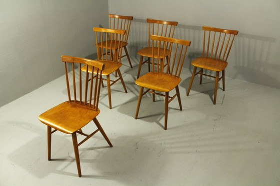 Image 1 of Bistrostühle von Ton, 1970er, 6er Set