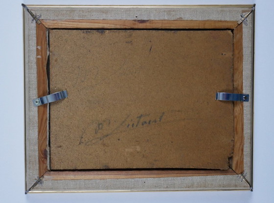 Image 1 of Mazzo di fiori - Olio su tela con cornice.