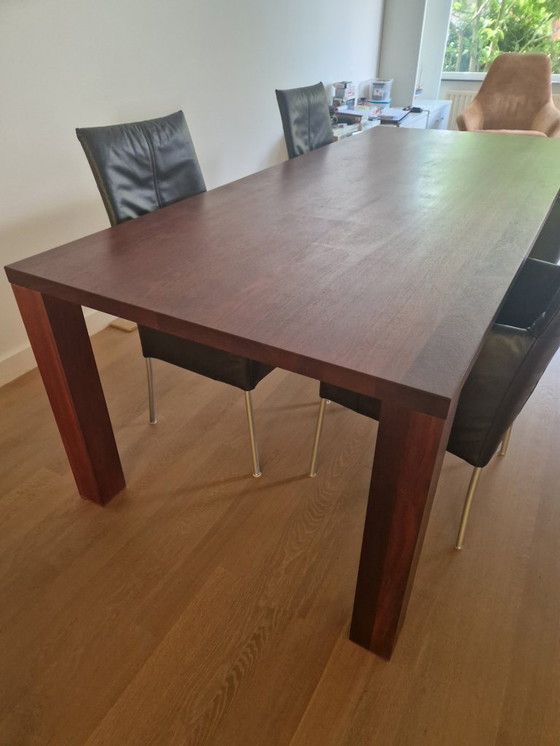 Image 1 of table en bois massif table épaisse