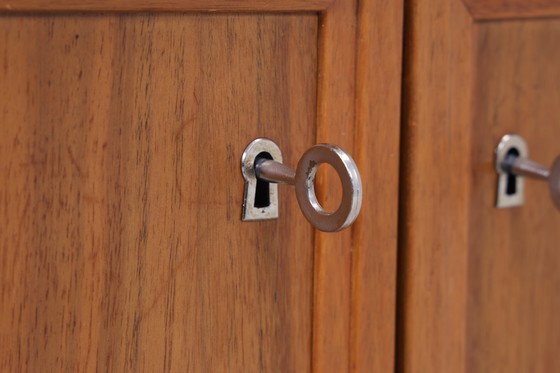 Image 1 of Vintage Noyer Palette Sideboard années 60 | Mid Century TV Board avec compartiments & tiroirs Rétro Bois de rangement #07-10