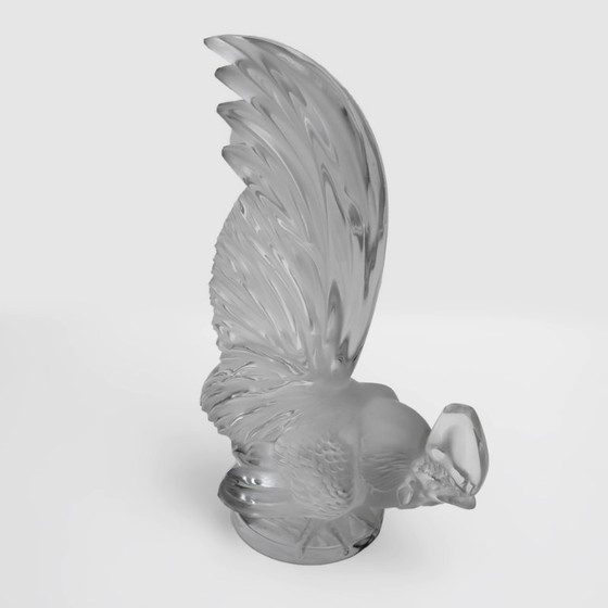 Image 1 of Paperweight 'Coq Nain' signed Lalique - Crystal - Vintage 1950s