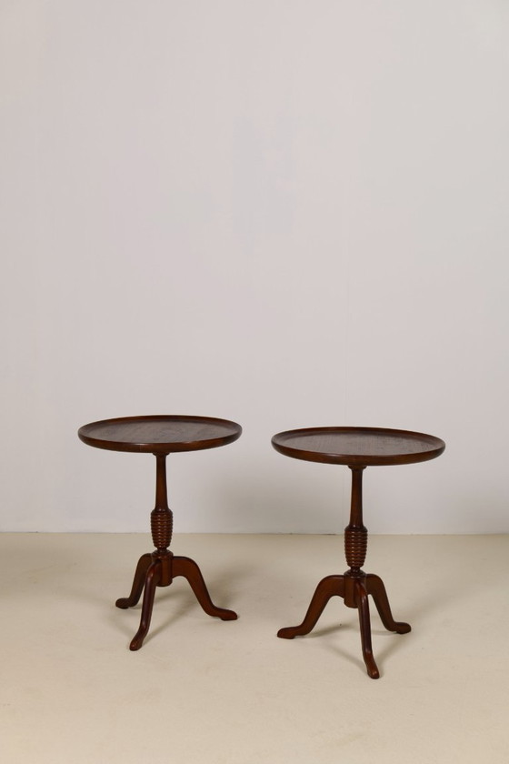 Image 1 of Coppia di tavolini laterali in mogano di Anton Kildeberg, Danimarca, anni '60