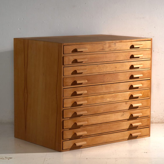 Cassettiera per disegni antica in legno di faggio – Europa Centrale, circa 1950 – Mobili archivio (photo 19 of 40)