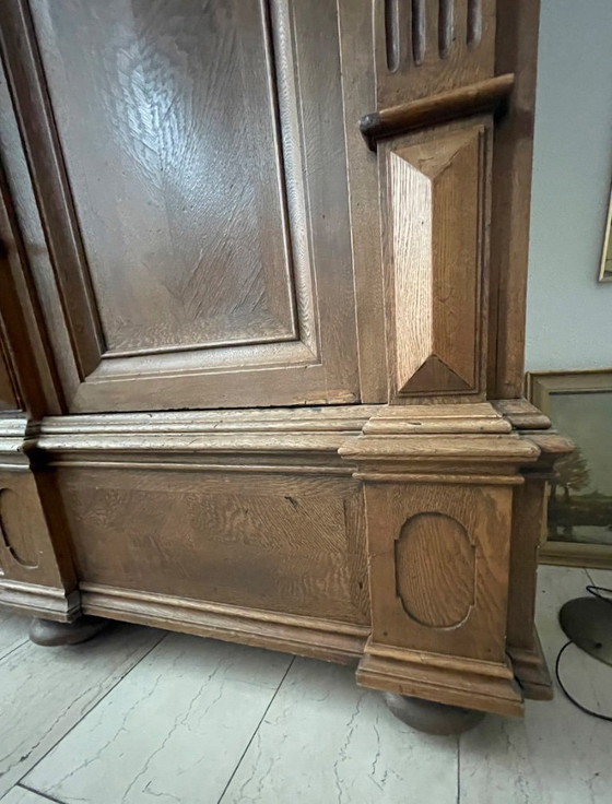Image 1 of Antique solid oak cabinet - centerpiece!
