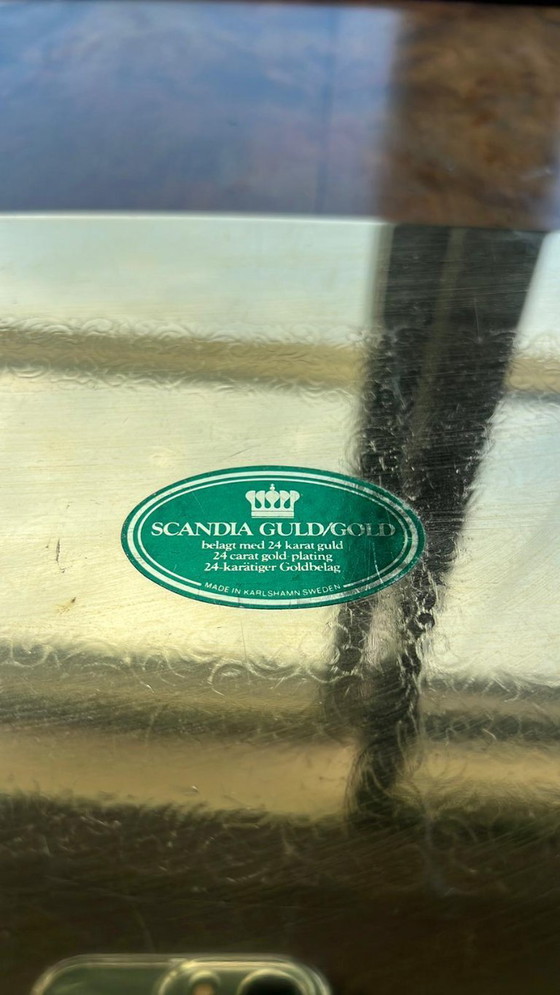 Image 1 of Ciotole placcate oro Design scandinavo