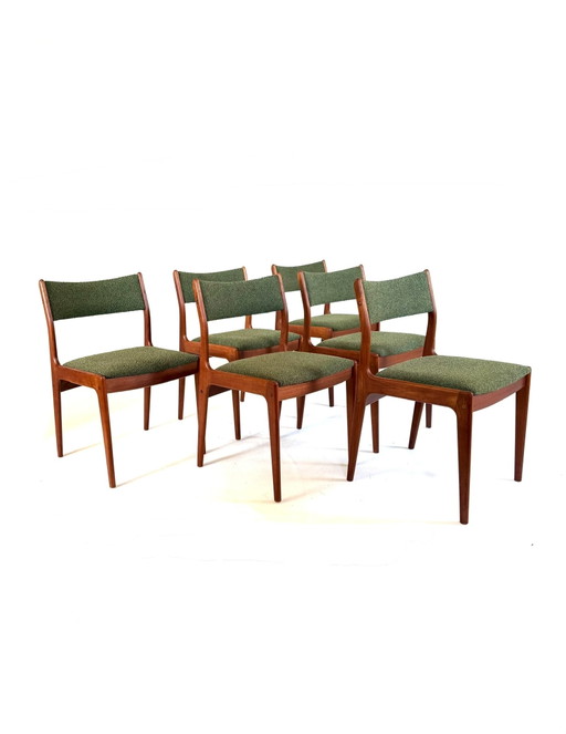 6x gerestaureerde eetkamerstoel, Johannes Andersen ‘60