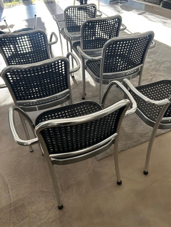 Image 1 of 8 x Der Padova Silver Stuhl von Vico Magistretti 