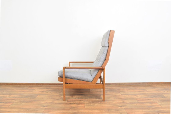 Image 1 of Fauteuil danois en chêne, style Mid-Century, conçu par Leif Alring pour Madsen & Schubell, années 1960.