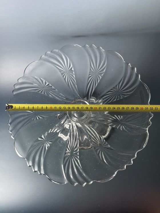 Image 1 of Alzata per torte Val Saint Lambert – Collezione “Bambous et Étoiles”.