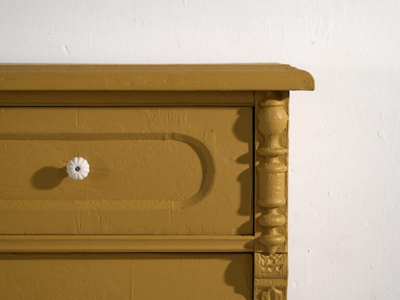 Large antique mustard chest of drawers (c.1920) #78 – Rustic (photo 36 of 40)