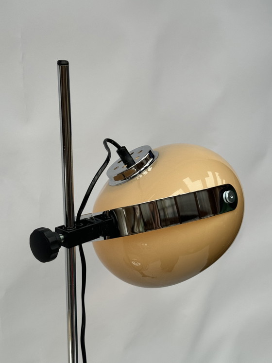 Image 1 of Lampadaire vintage Dijkstra à double champignon – Style futuriste et moderne du milieu du XXe siècle, réglable