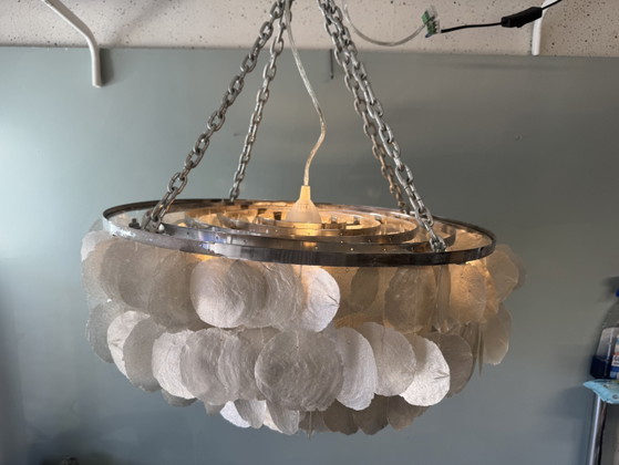 Unieke hanglamp met schelpen, sfeervolle verlichting – Kroonluchters, Metal, Other (photo 6 of 13)