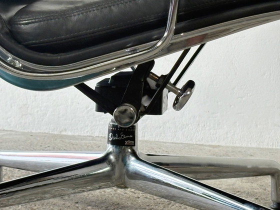 Fauteuil EA 222 Aluminium Group de Charles et Ray Eames, années 1980 – Vitra, Leather (photo 16 of 18)
