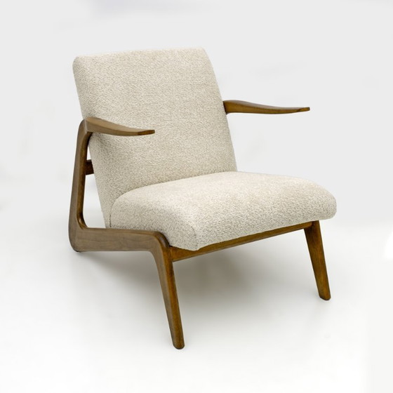 Image 1 of Paire de fauteuils Bouclè italiens de style moderne du milieu du XXe siècle, années 1970