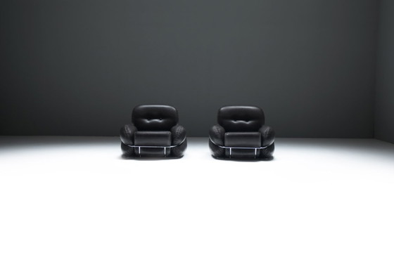 Image 1 of Vintage Okay lounge chairs by Adriano Piazzesi for Saporiti Italy