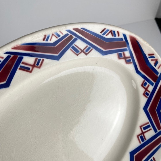 Image 1 of Antique oval platter "Babylon", Badonviller, 1900