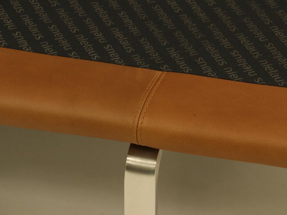 Image 1 of Sofá cama Arne Vodder AV57 de cuero coñac para Nielaus