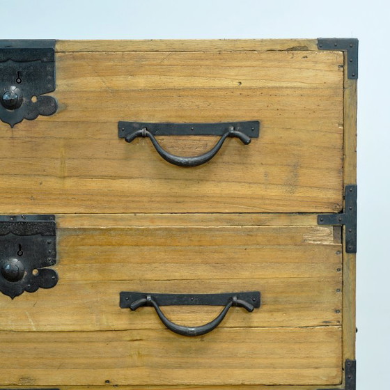 Japanese Tansu chest of drawers, circa 1870, Iron, Wood, Black (photo 10 of 15)