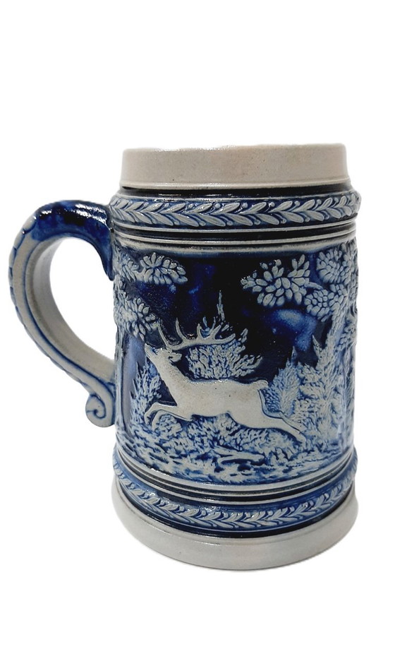 Image 1 of Chopine à bière allemande vintage en céramique