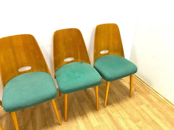 Image 1 of Set of 4 Retro Chairs, Brussels Style, 1964, Czechoslovakia