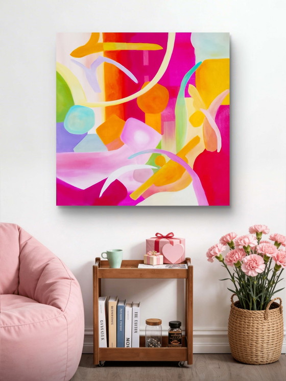 Image 1 of Acrylbild #calypso 100x100cm