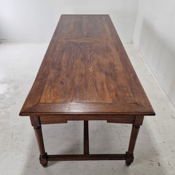 Image 1 of Élégante et très grande table à manger de monastère antique française, XIXe siècle