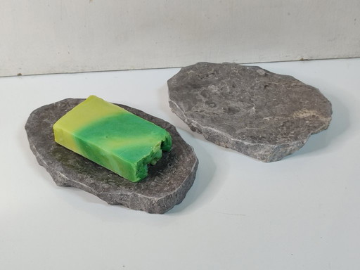 2 LARGE MARBLE Soap Dishes (handmade)