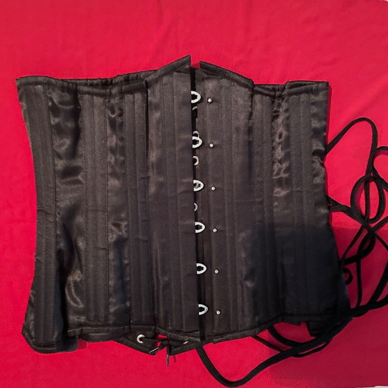 Nuovo senza etichette Sexy What Katie Did Black Morticia Underbust Corset L4086 Waist Trainer Professional (photo 8 of 9)