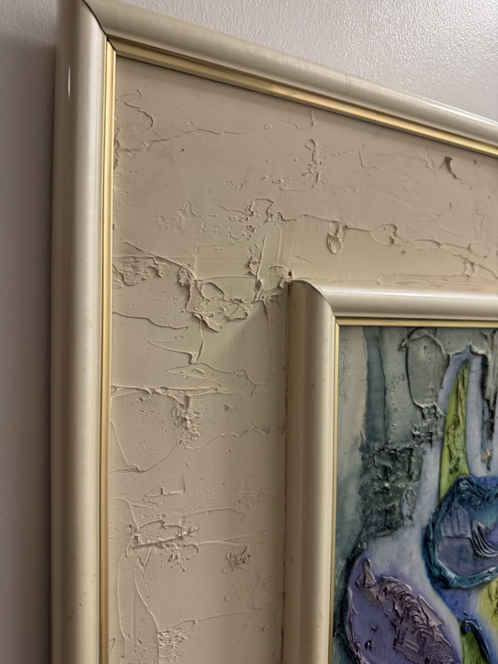 Image 1 of Painting of the blue arum lily by Joëlle Lallagüe, 1993