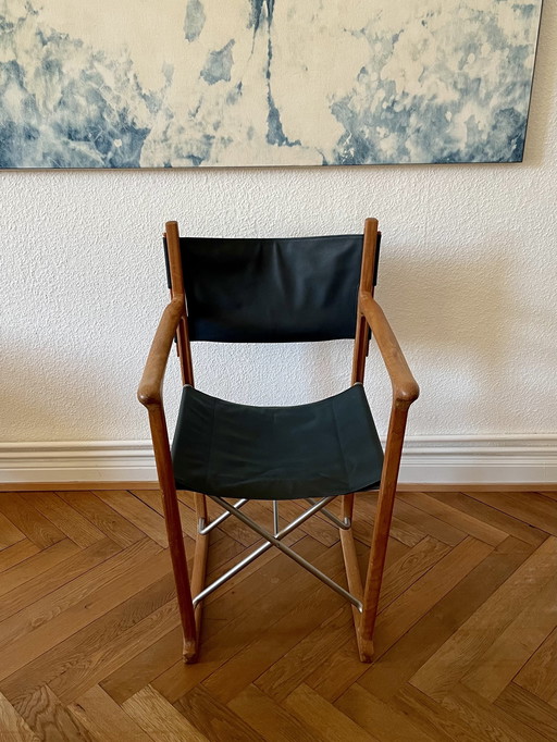 Sedia pieghevole da regista di Peter Karpf, design danese