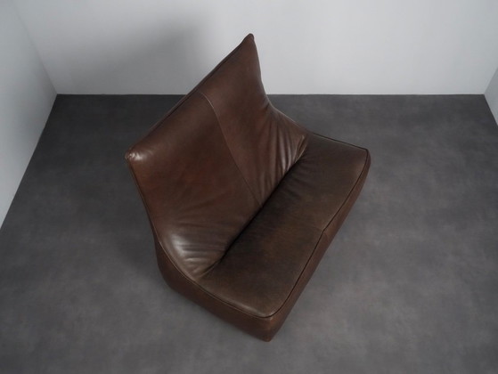 “The Rock” Leather 2-Seater Sofa by Gerard van den Berg for Montis, Netherlands, 1970s, 2 seaters, Brown (photo 6 of 10)