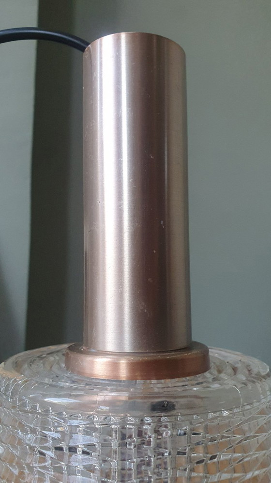 Image 1 of Lampada a sospensione vintage Philips in vetro stile Mid Century - color ottone