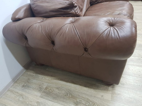 Divano Chesterfield stile Mid-Century in pelle – Sofà, Leather, Mid Century Modern (photo 21 of 22)